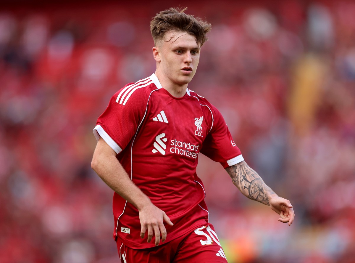 Ben Doak in action for Liverpool