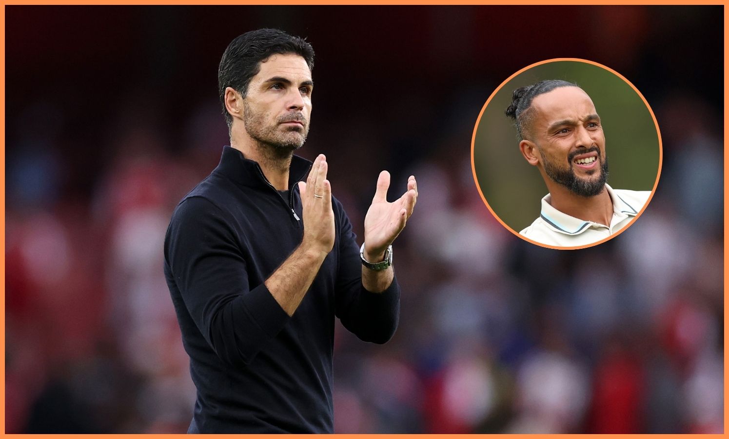 Mikel Arteta and Theo Walcott