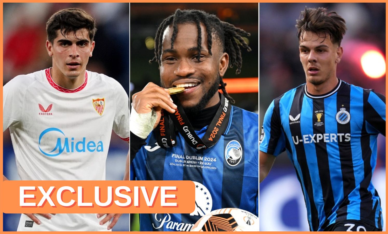 Juanlu Sanchez, Ademola Lookman and Ardon Jashiri