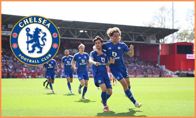 Facundo Buonanotte celebrates with Leicester City last season