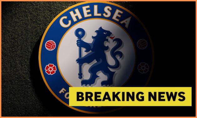 Chelsea FC logo and breaking news banner