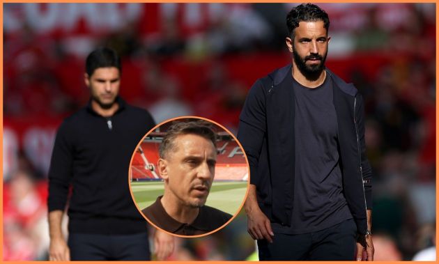 Ruben Amorim, Mikel Arteta, and Gary Neville