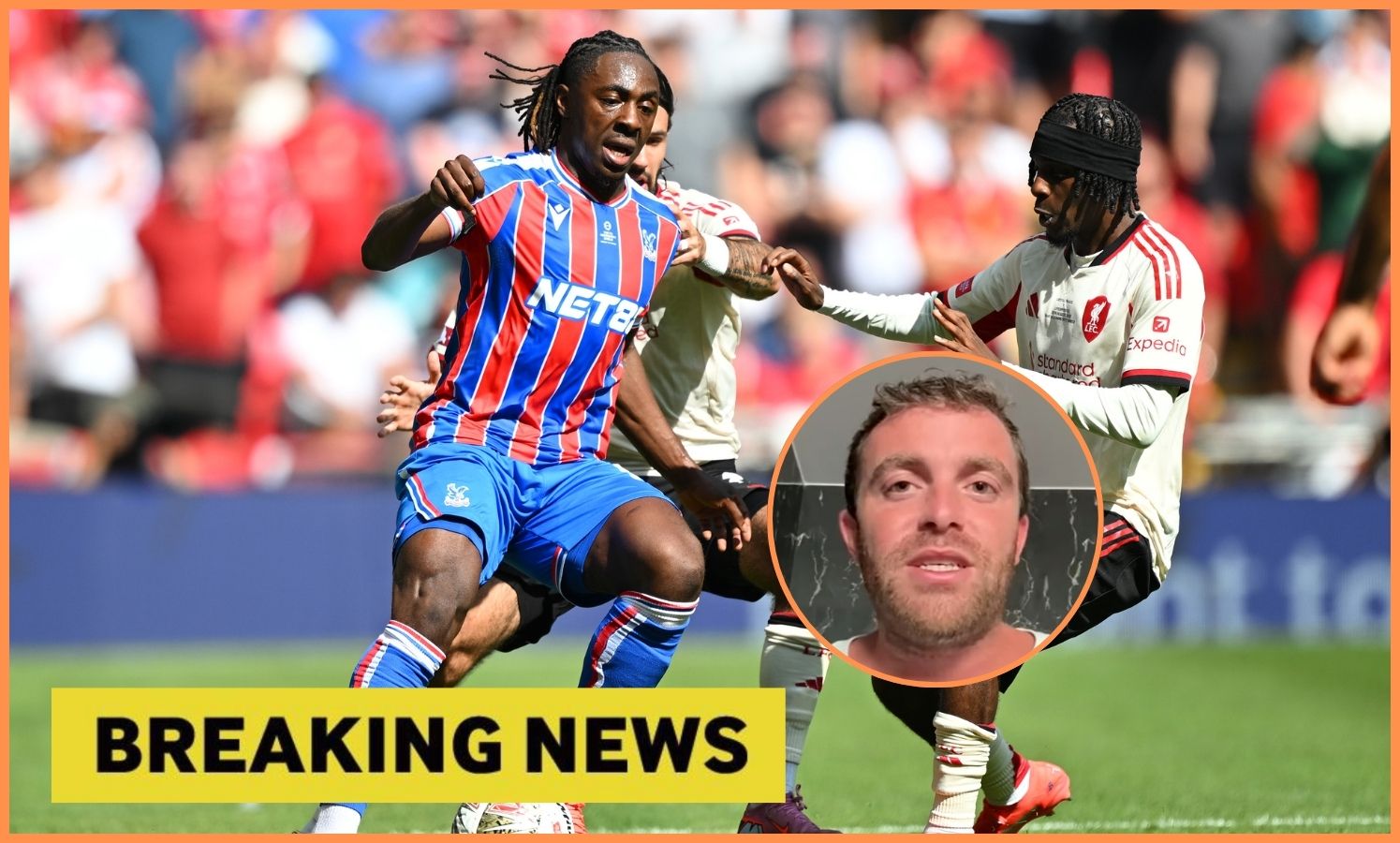 Eberechi Eze in action for Crystal Palace vs Liverpool