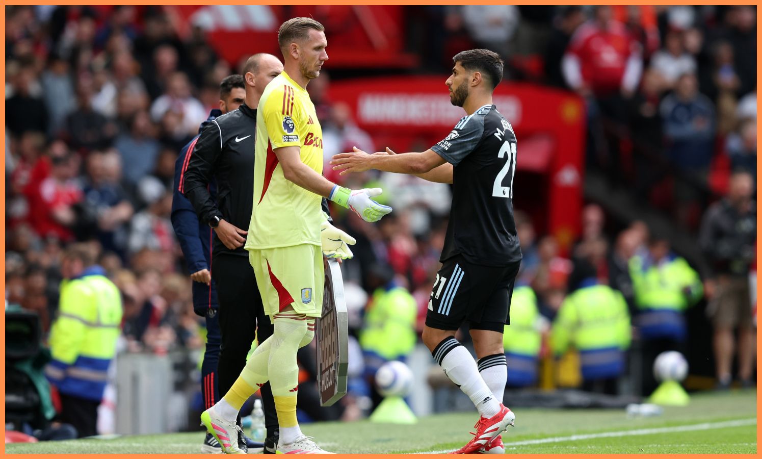 Marco Asensio is subbed off for Aston Villa