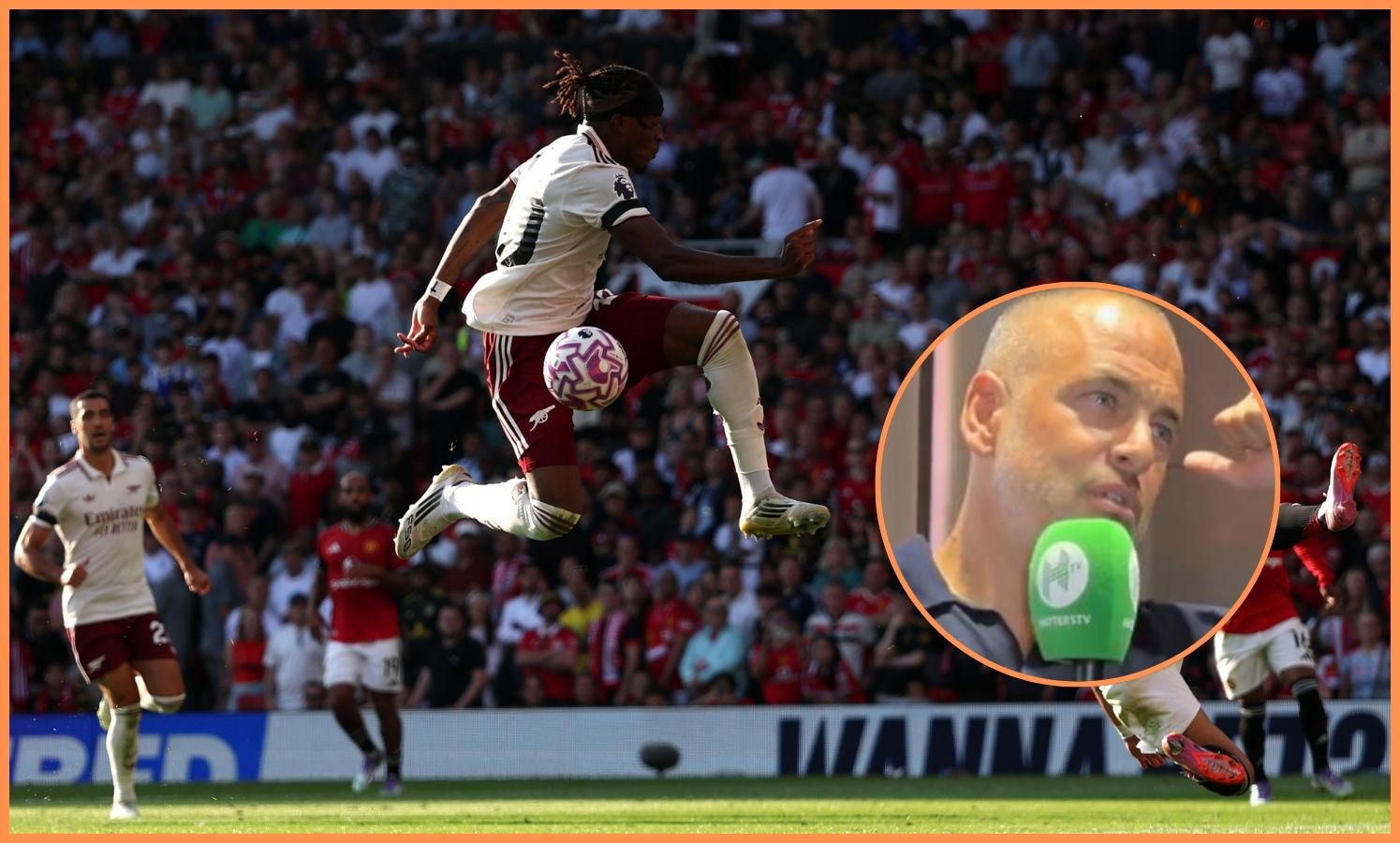 Noni Madueke in action for Arsenal against Manchester United