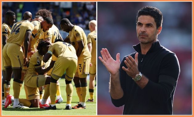 Eberechi Eze and Mikel Arteta