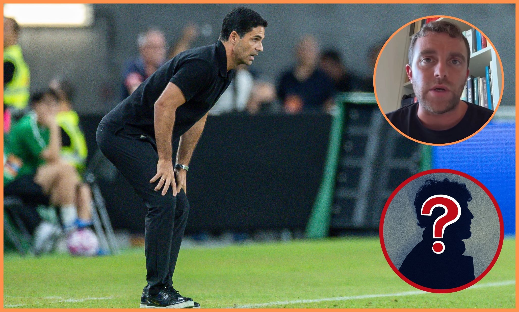Mikel Arteta shouts instructions during Arsenal's pre-season friendly against Tottenham