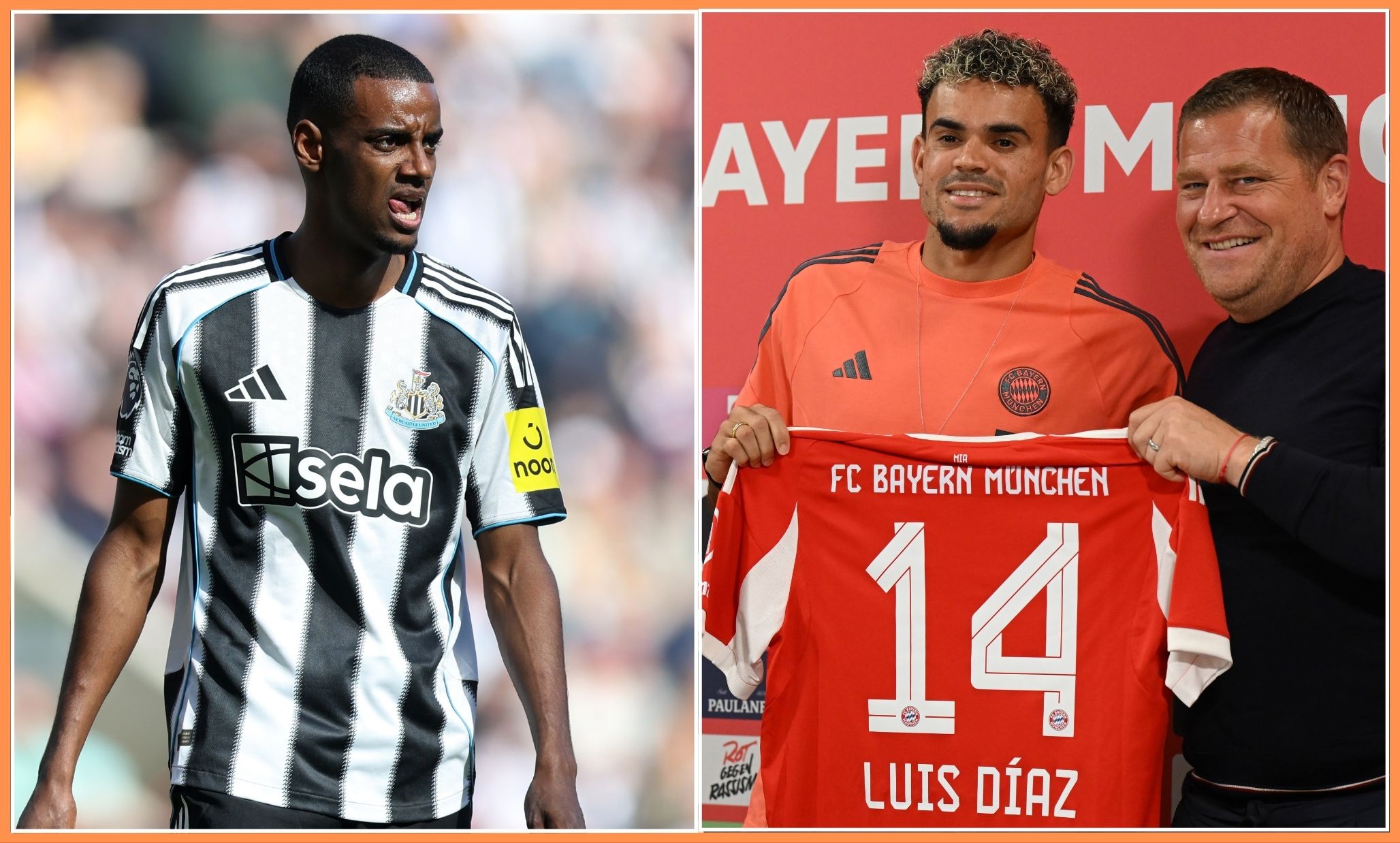 Alexander Isak and Luis Diaz