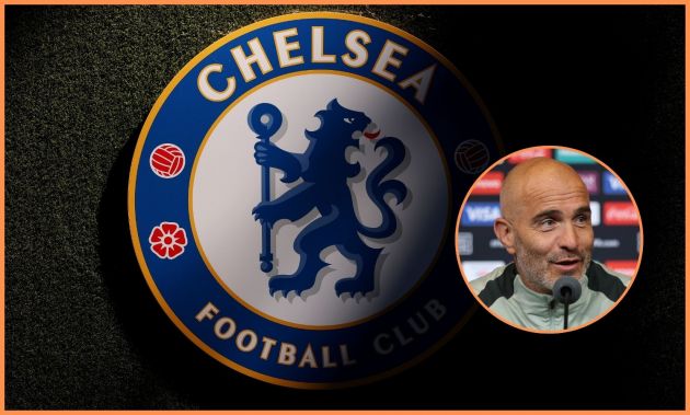 Enzo Maresca and the Chelsea FC badge