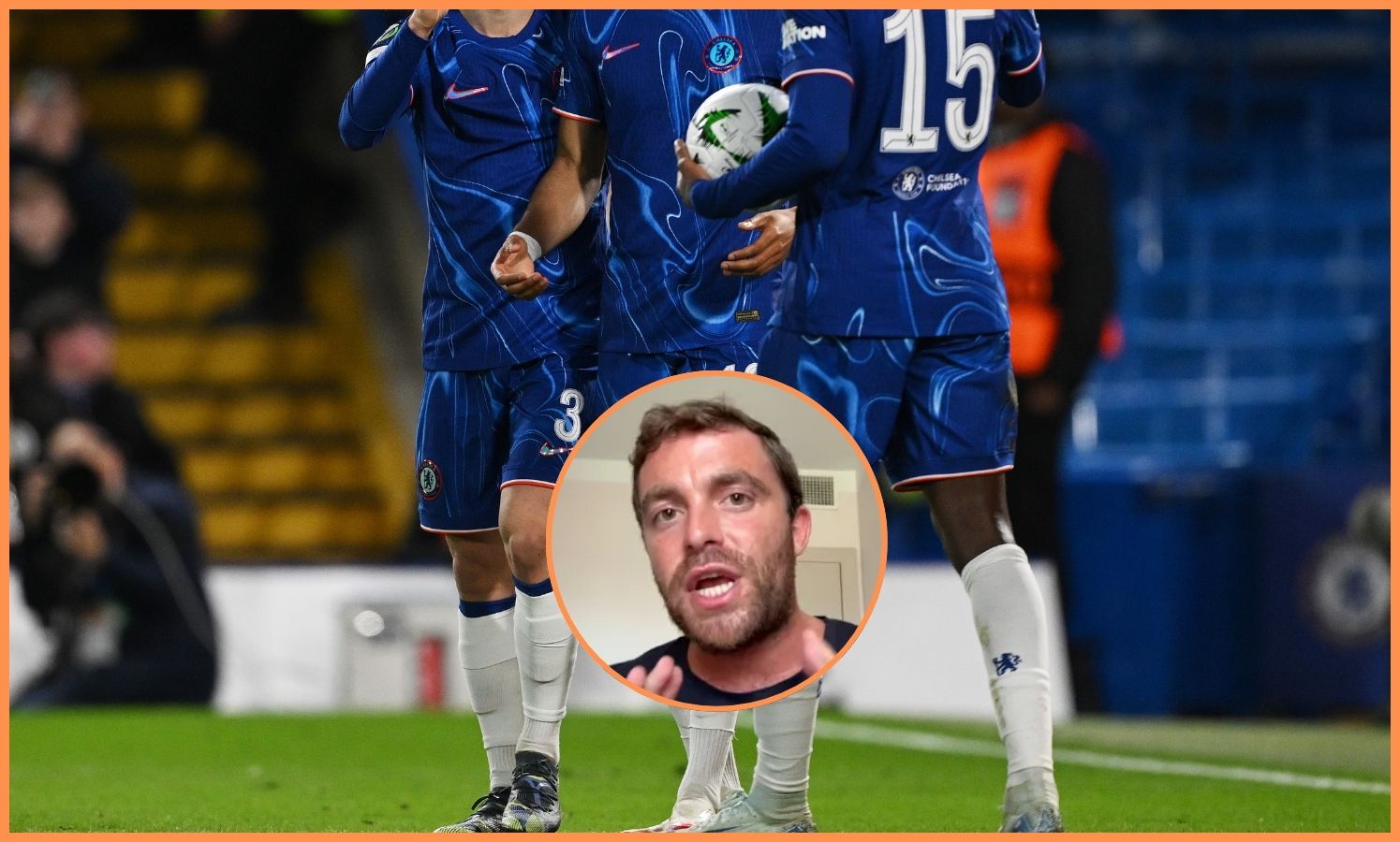 Chelsea players and Fabrizio Romano
