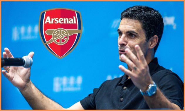 Mikel Arteta speaking at a press conference