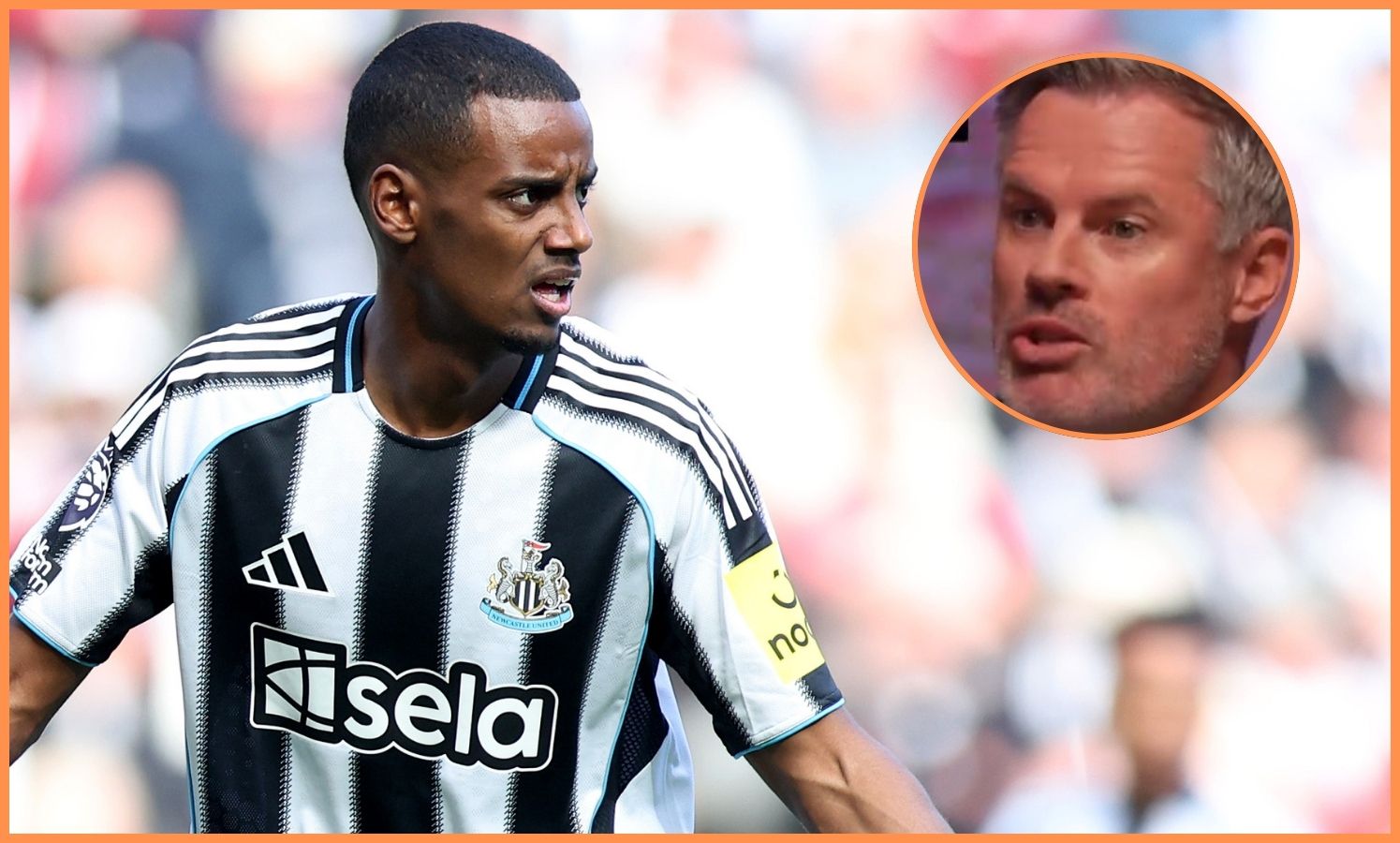 Alexander Isak and Jamie Carragher