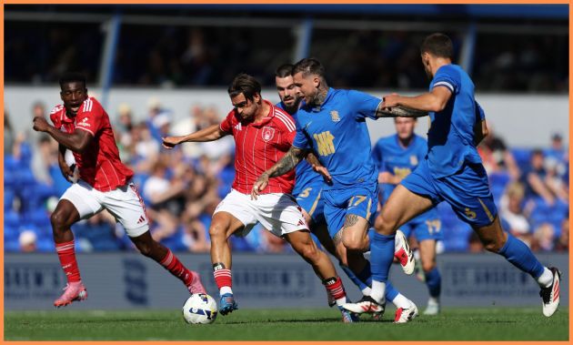 Jota Silva in action for Nottingham Forest against Birmingham City