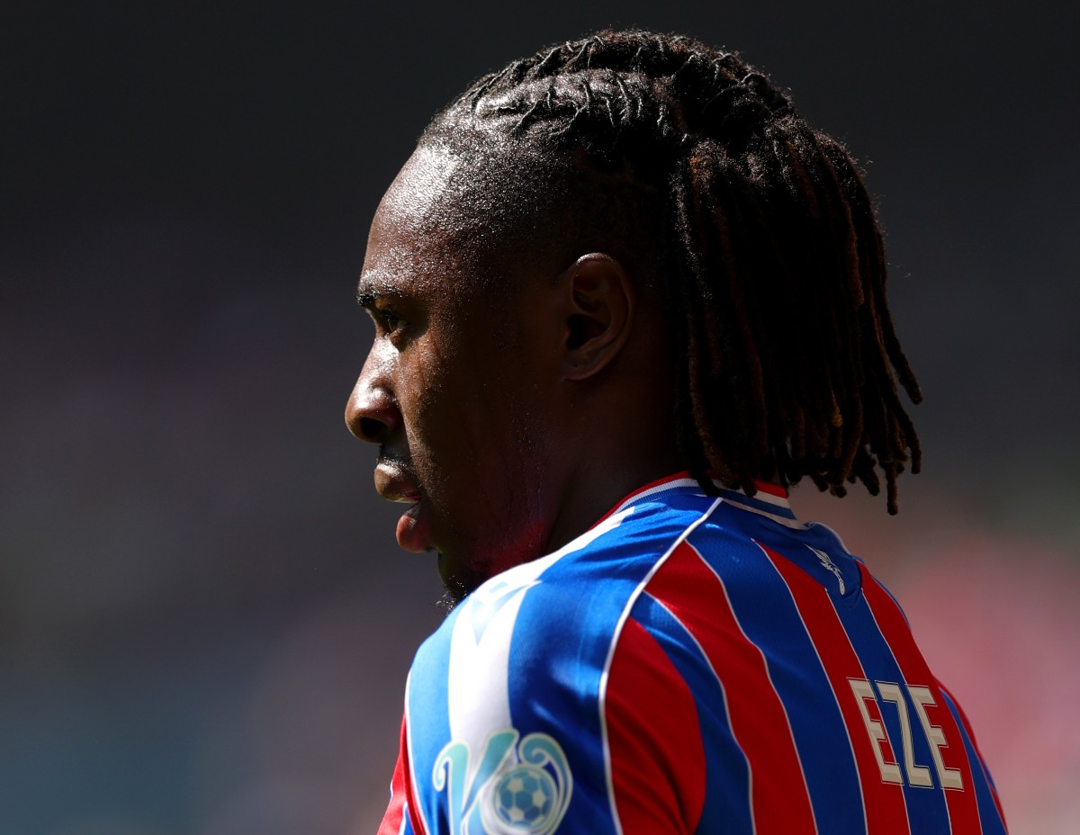 Eberechi Eze in action for Crystal Palace in the Community Shield win over Liverpool
