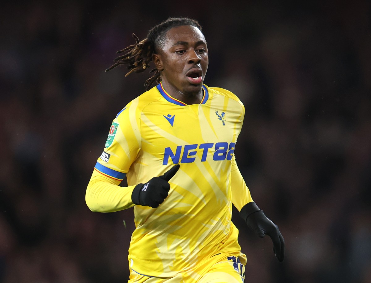 Eberechi Eze in action for Palace against Arsenal last season