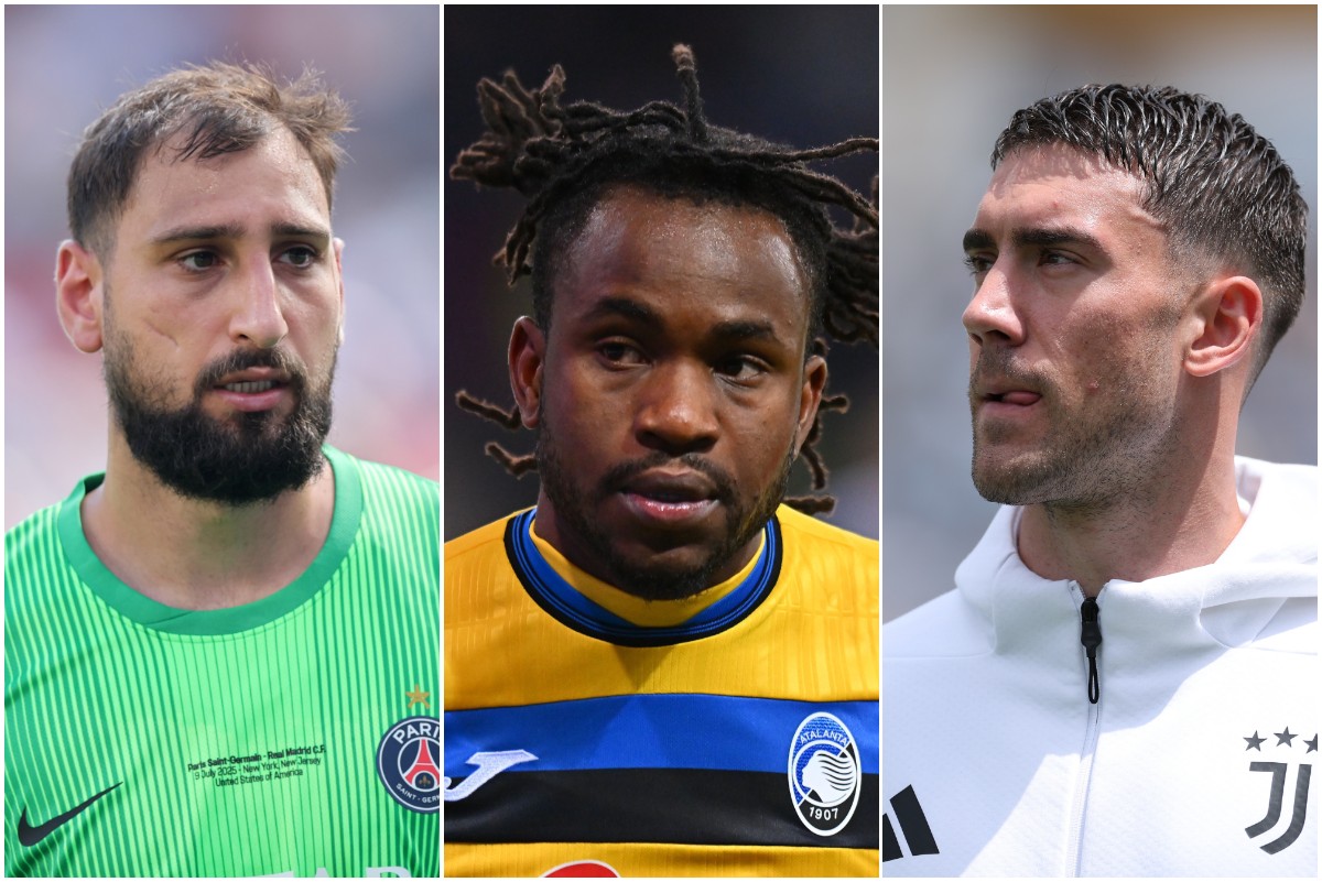Gianluigi Donnarumma, Ademola Lookman, and Dusan Vlahovic