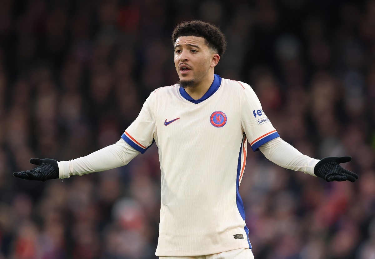 Jadon Sancho during his time on loan at Chelsea
