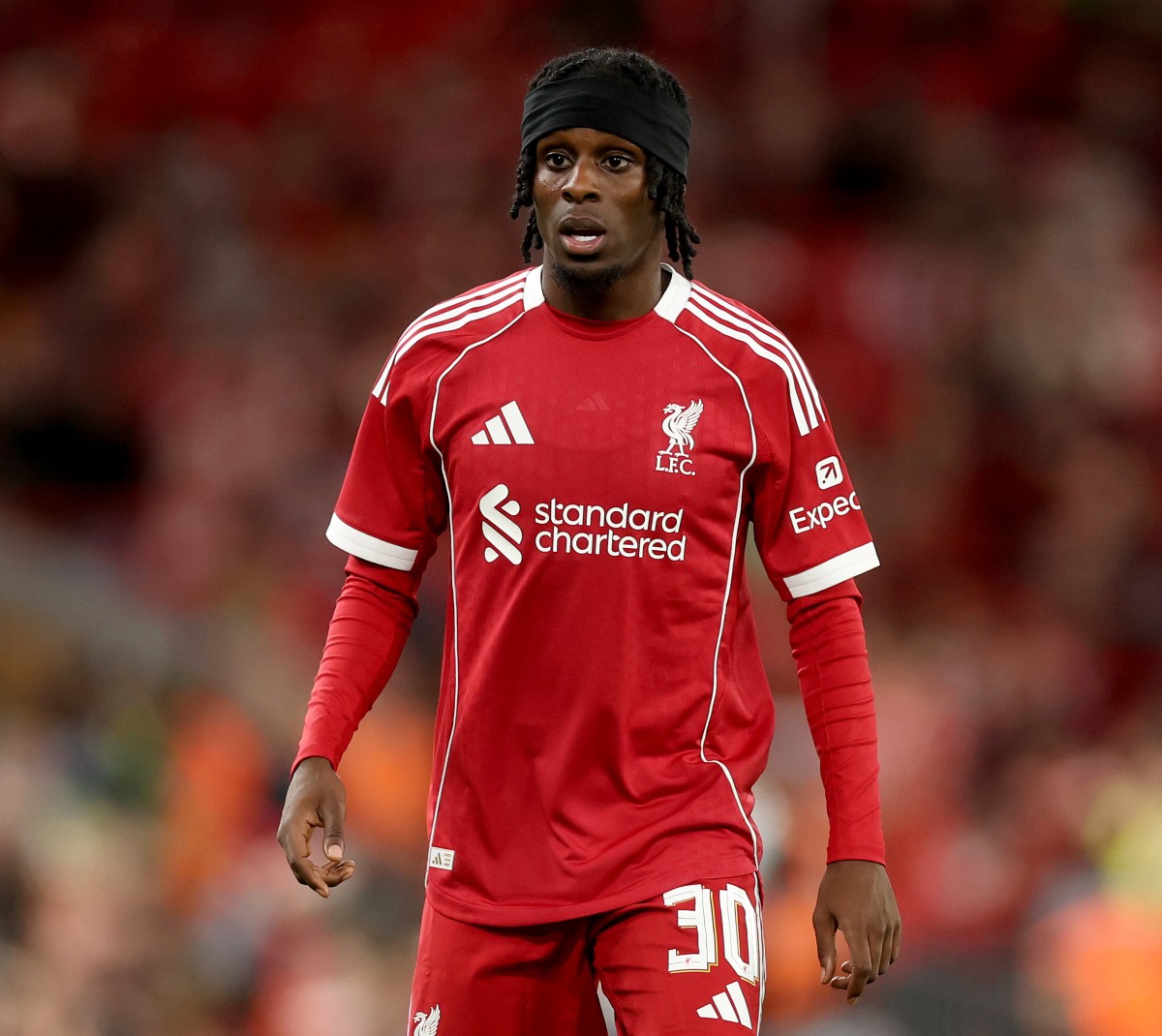 Jeremie Frimpong in action for Liverpool