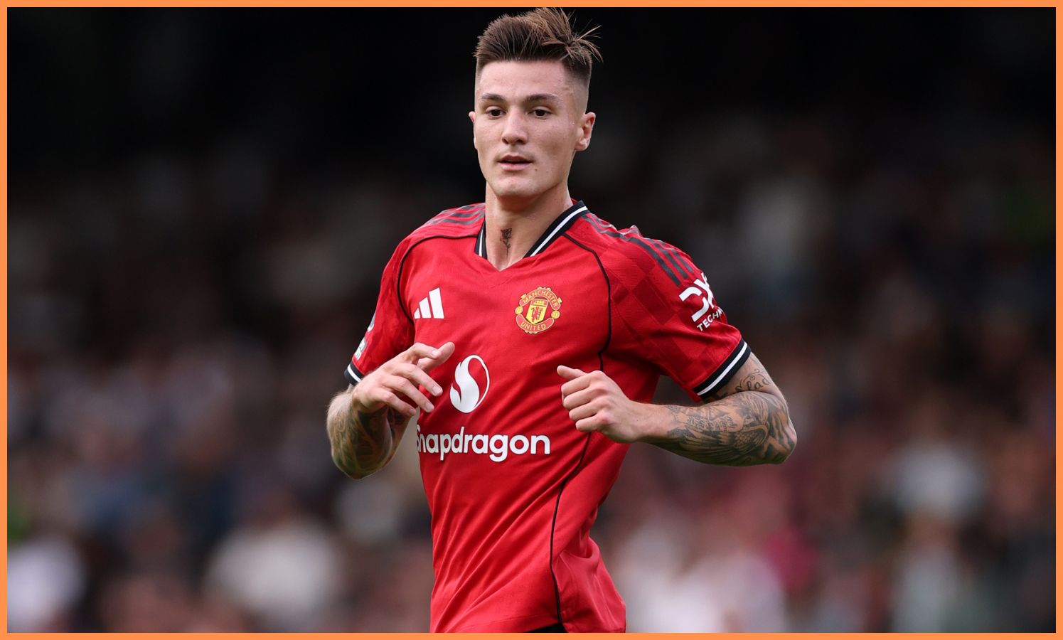 Benjamin Sesko in action for Man United