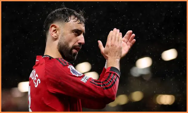 Man United midfielder Bruno Fernandes