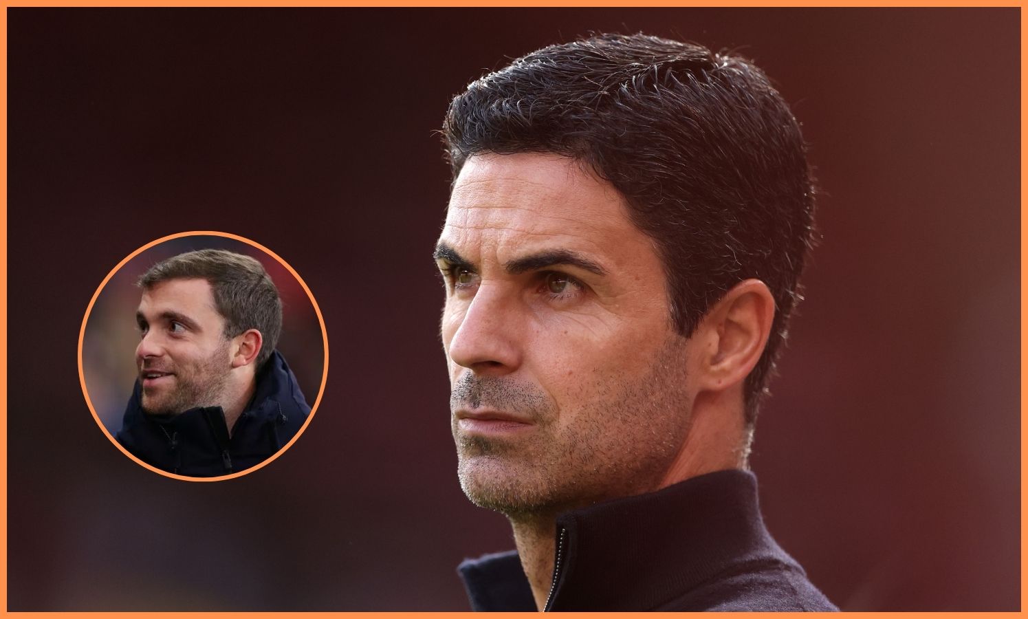Arsenal manager Mikel Arteta and journalist Fabrizio Romano