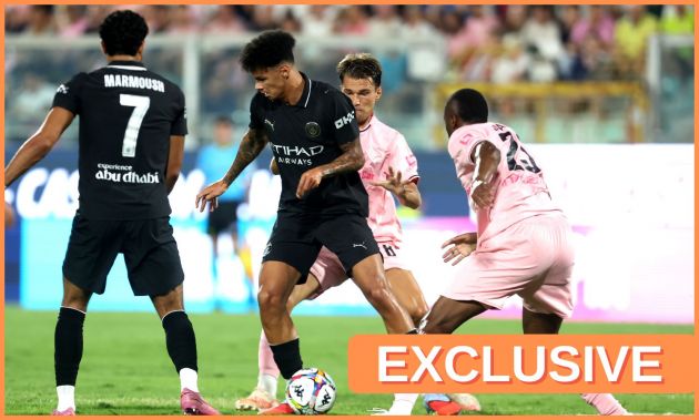 Nico O'Reilly in action for Man City during pre-season