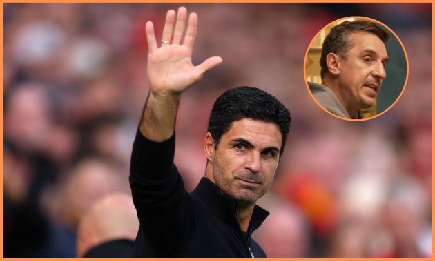 Mikel Arteta and Gary Neville