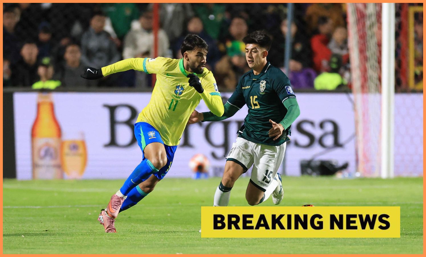 Lucas Paqueta in action for Brazil