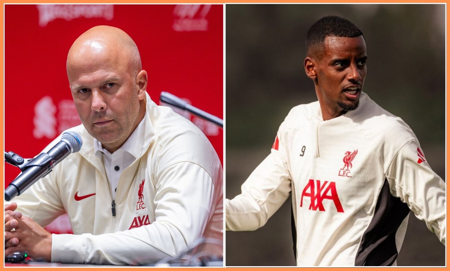 Arne Slot and Alexander Isak