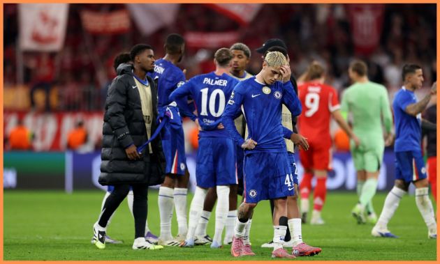 Alejandro Garnacho reacts after Chelsea's defeat to Bayern Munich