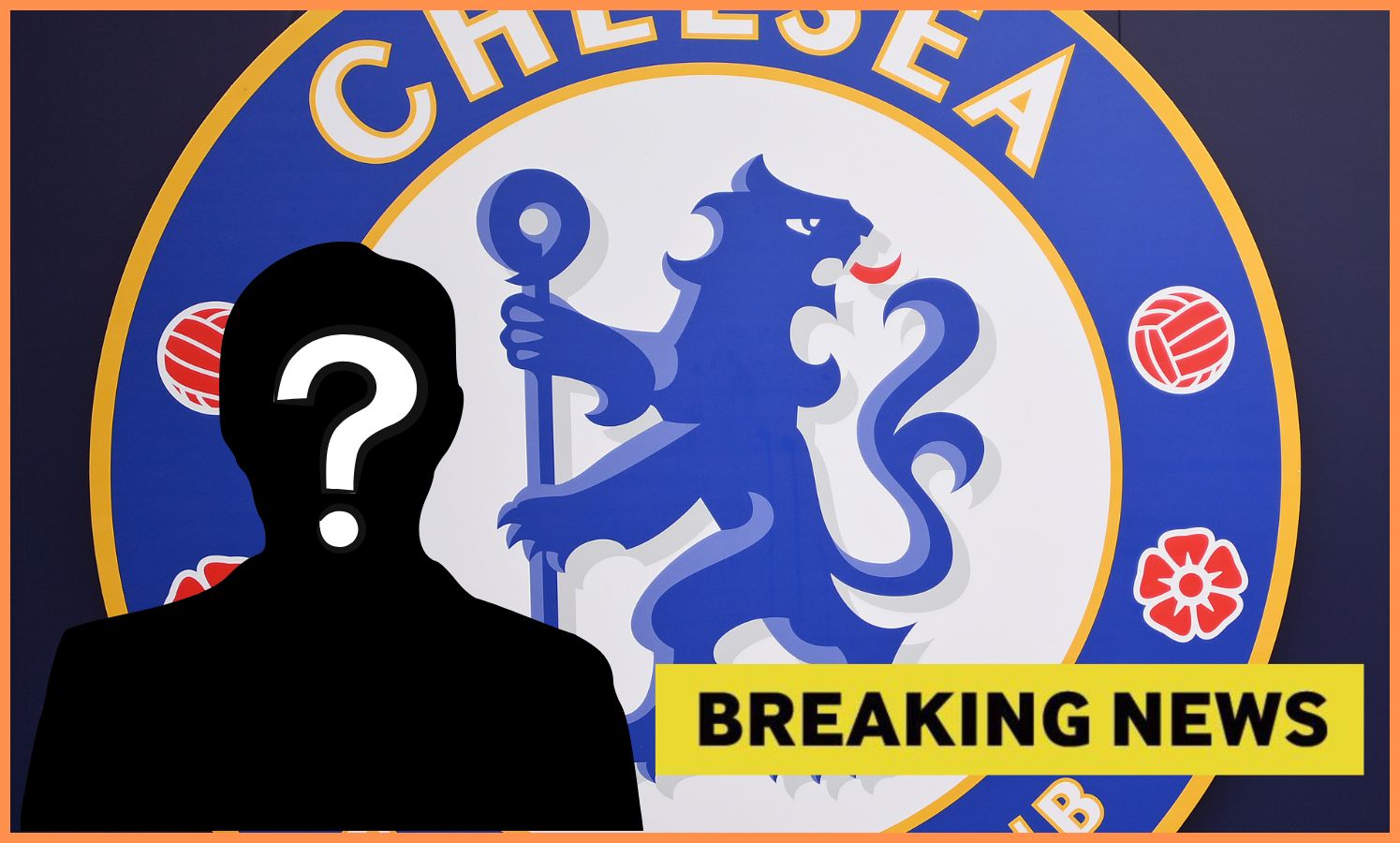 Chelsea FC logo and breaking news banner