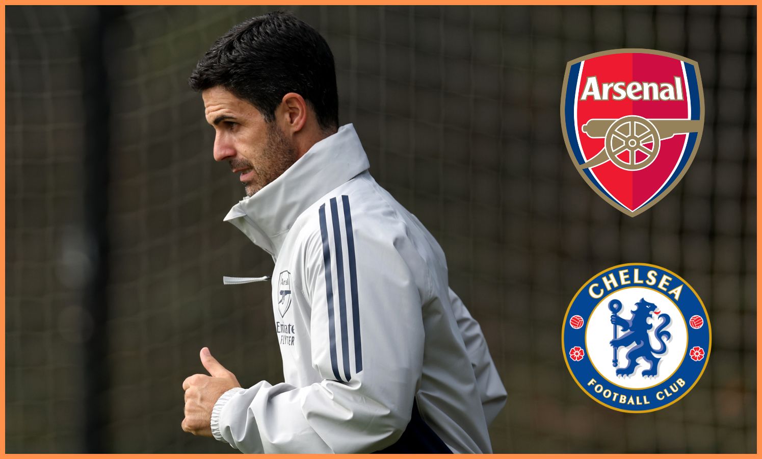 Arsenal manager Mikel Arteta during a training session