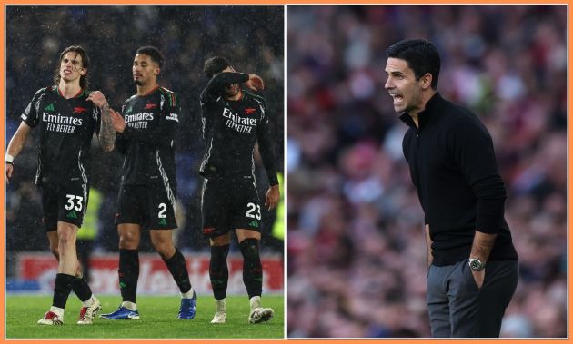 Riccardo Calafiori, William Saliba, and Mikel Arteta