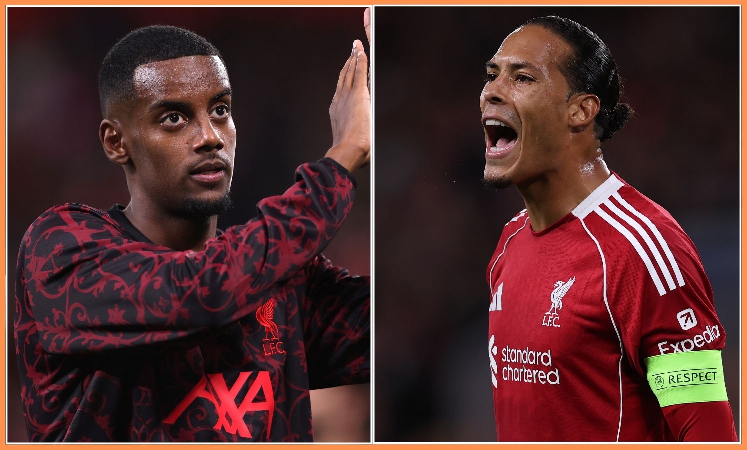 Alexander Isak and Virgil van Dijk