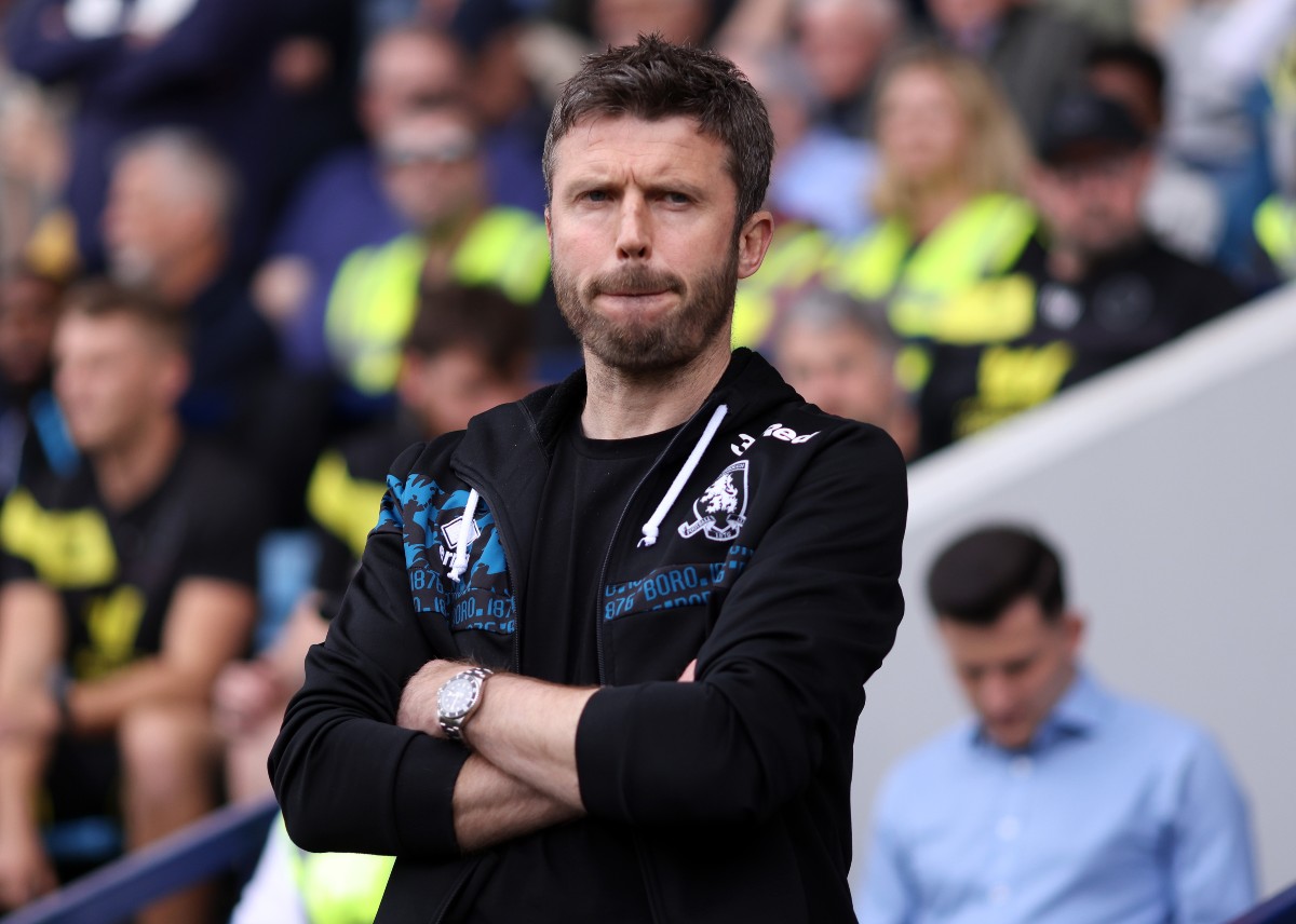 Michael Carrick looks on during a game in charge of Middlesbrough