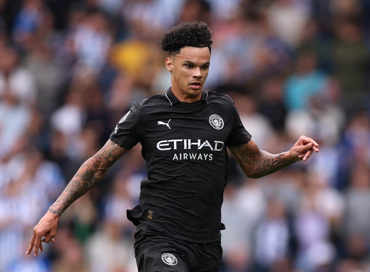 Nico O'Reilly in action for Manchester City