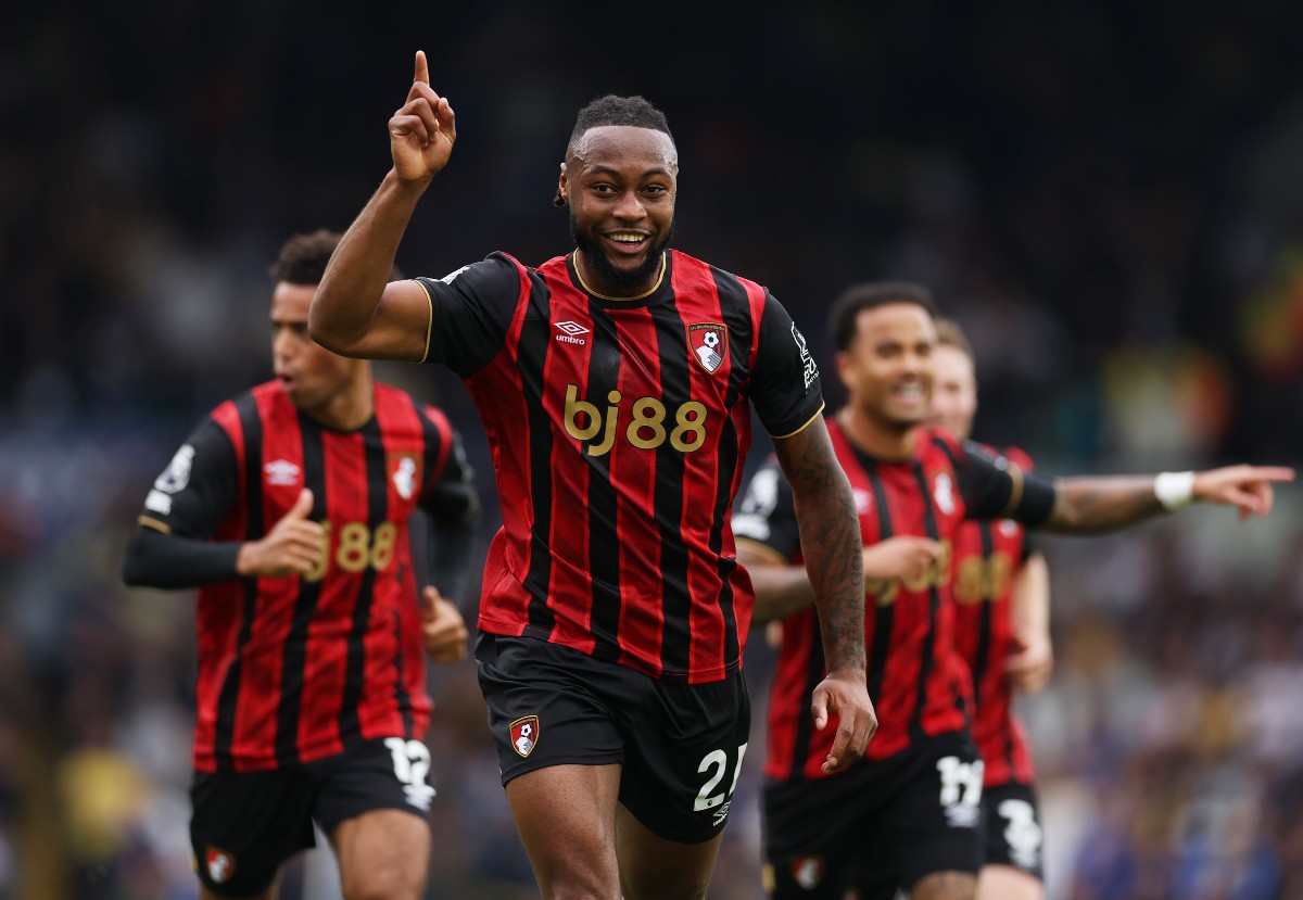 Antoine Semenyo celebrates a goal for Bournemouth