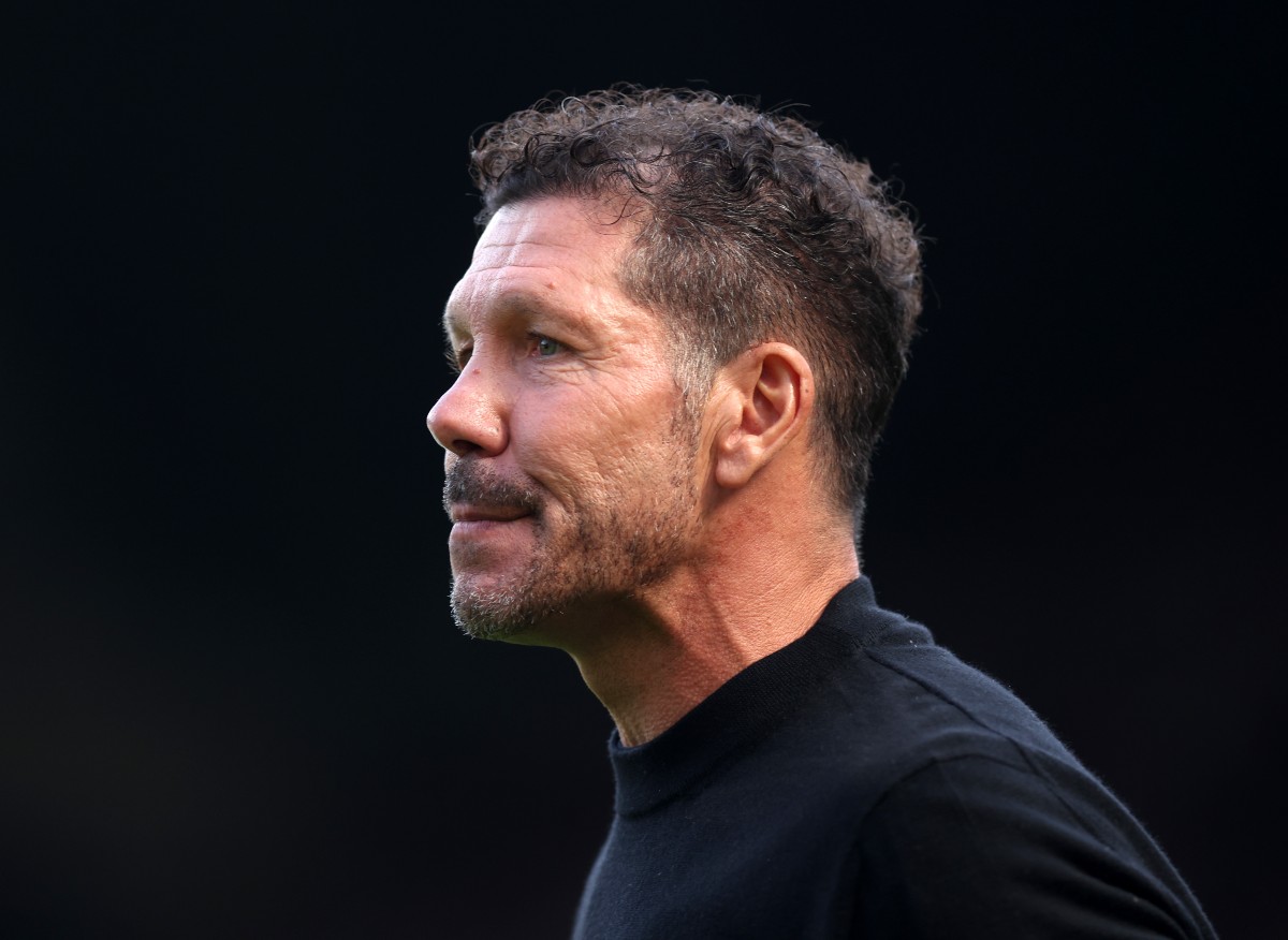 Atletico Madrid manager Diego Simeone looks on