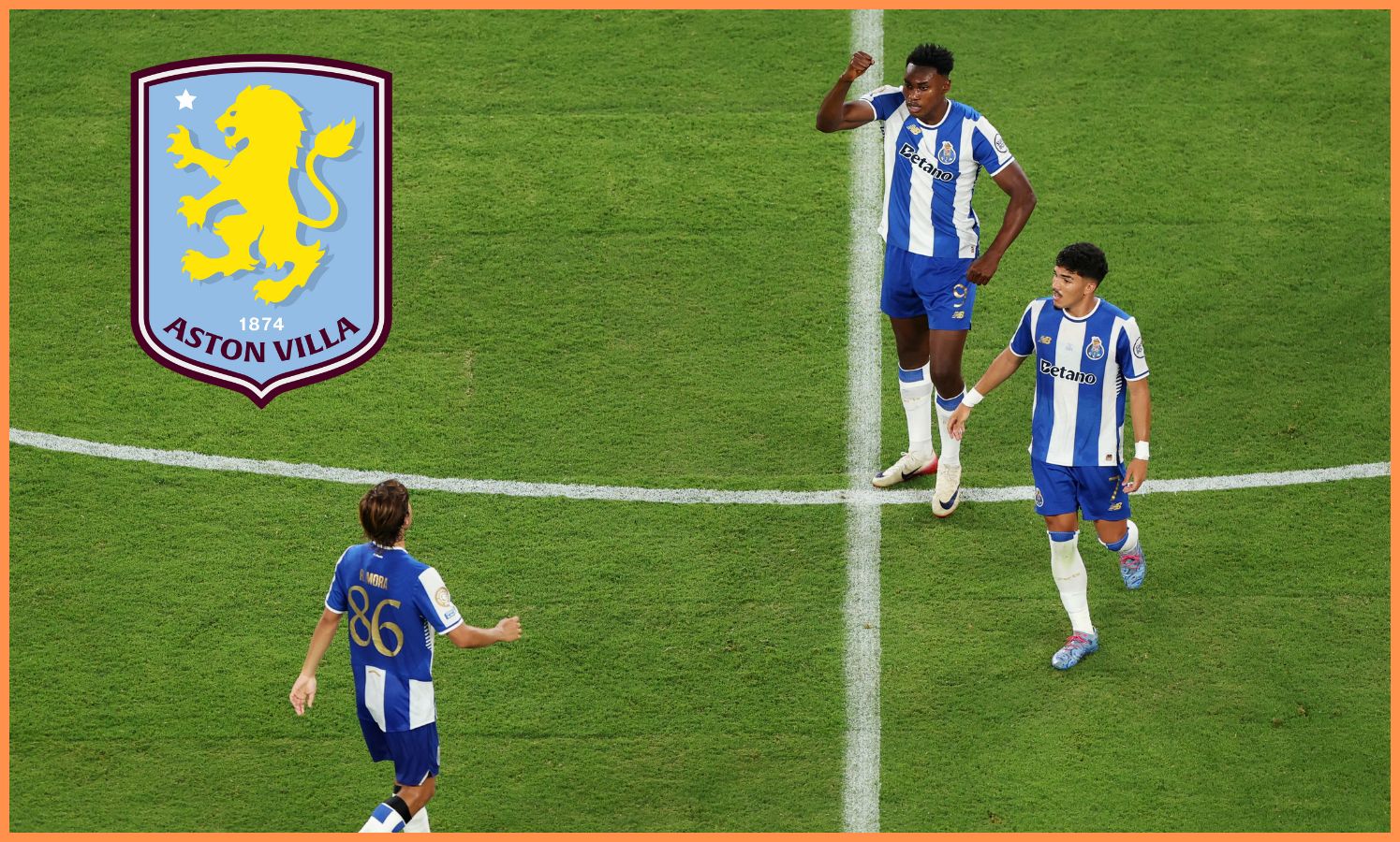 Samu Aghehowa with his Porto teammates