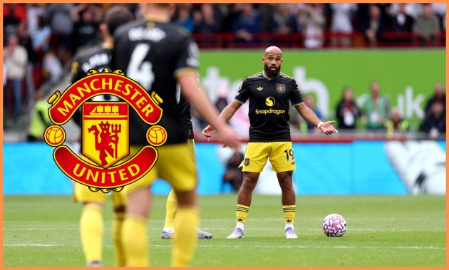 Bryan Mbeumo reacts during Manchester United's defeat against Brentford
