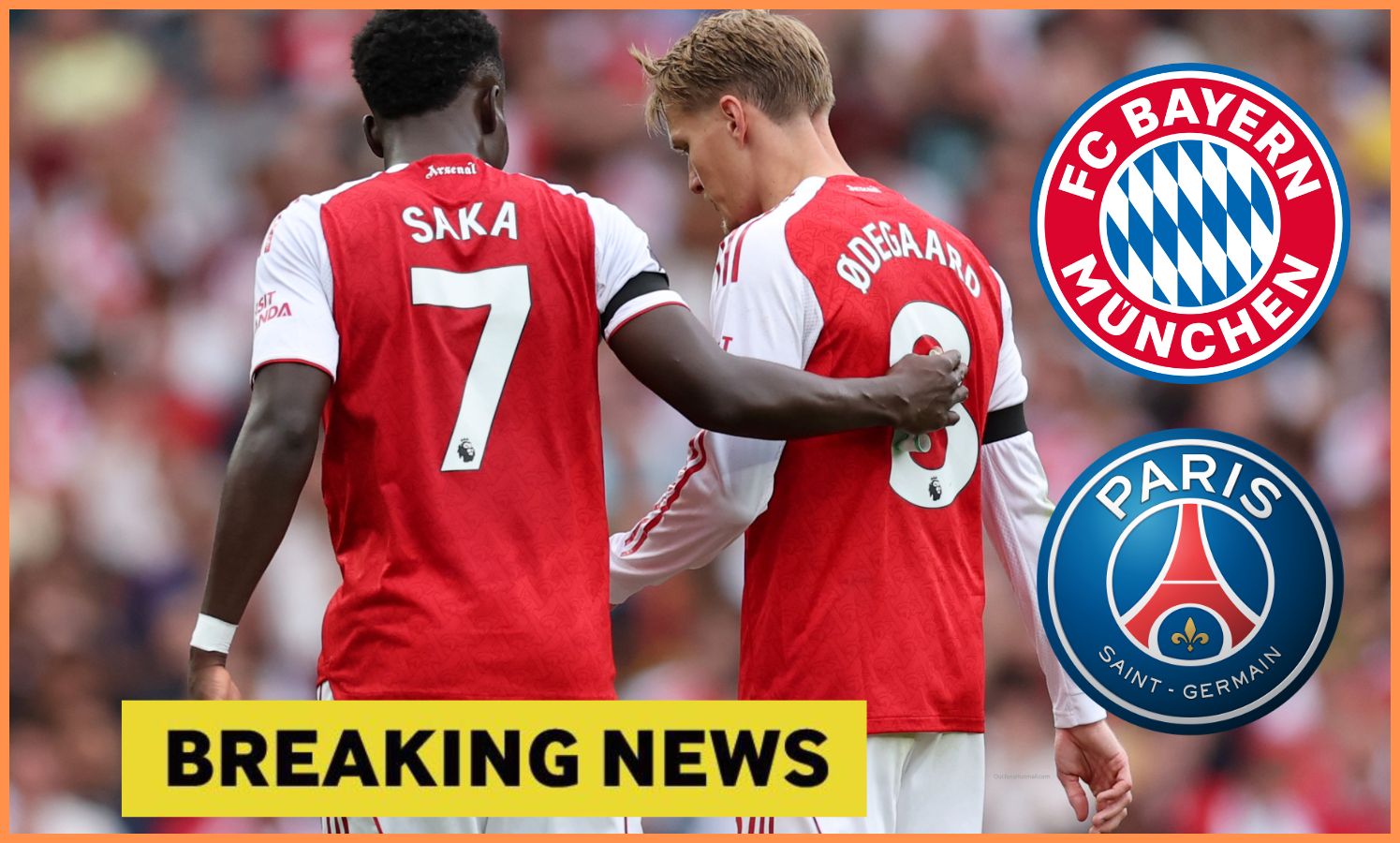 Bukayo Saka and Martin Odegaard