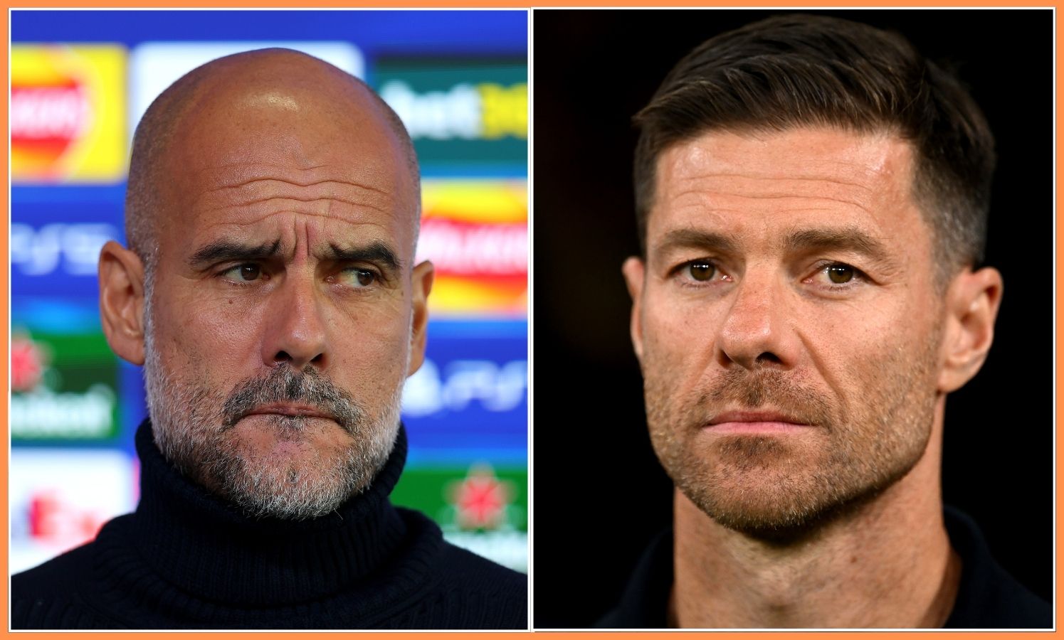 Pep Guardiola and Xabi Alonso