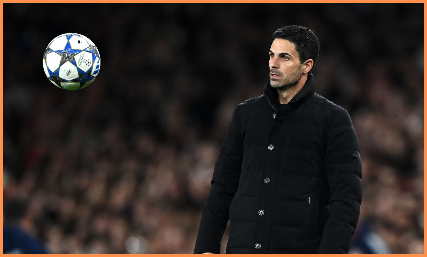 Arsenal manager Mikel Arteta looks on during the Olympiacos game