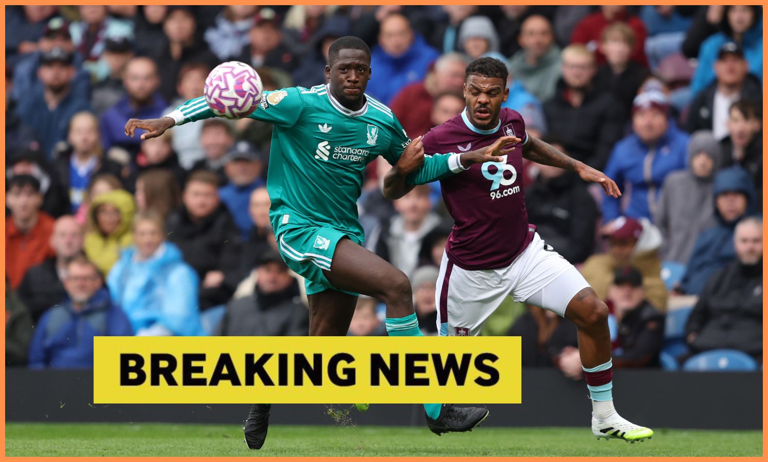 Ibrahima Konate in action for Liverpool vs Burnley