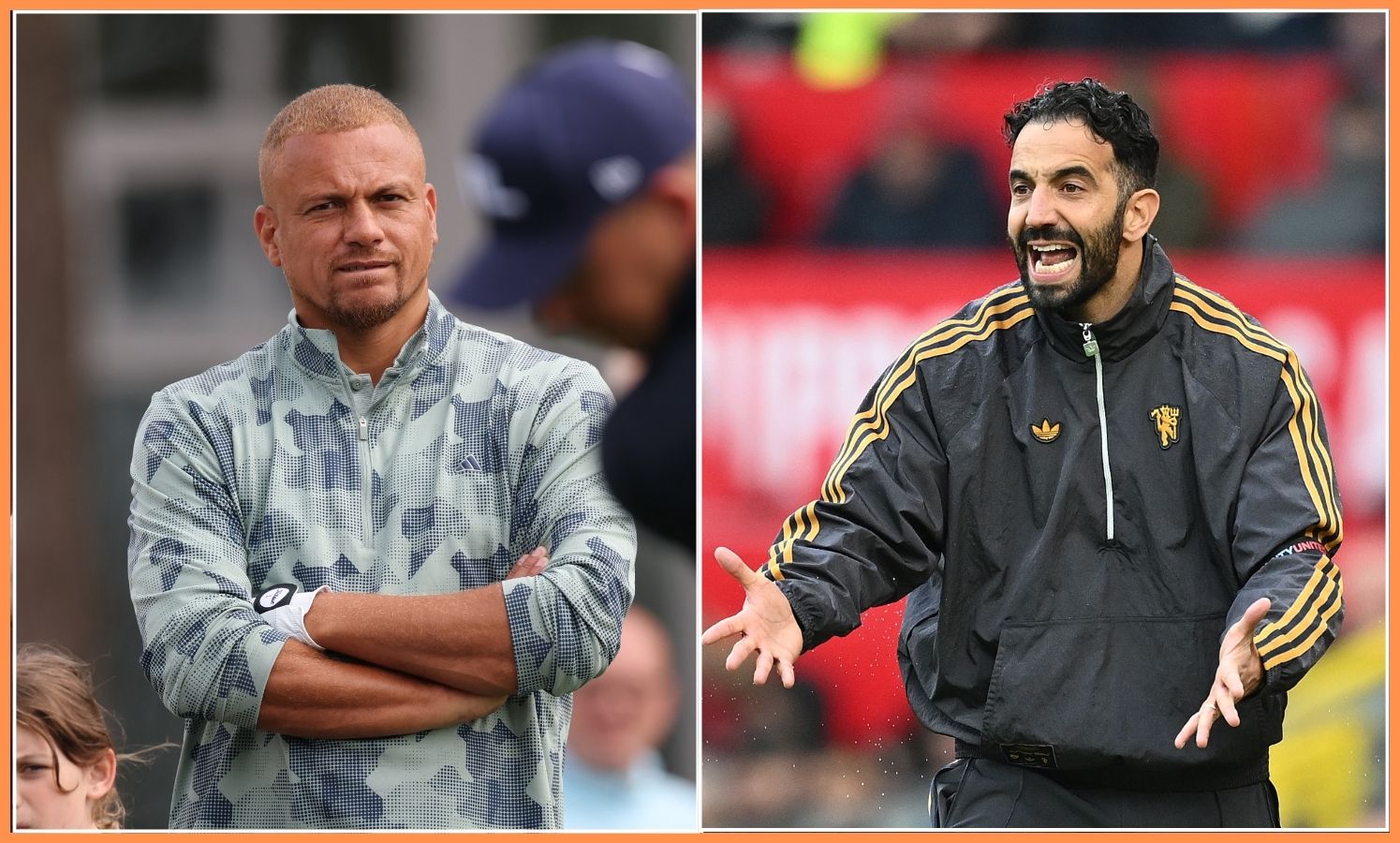 Wes Brown and Ruben Amorim