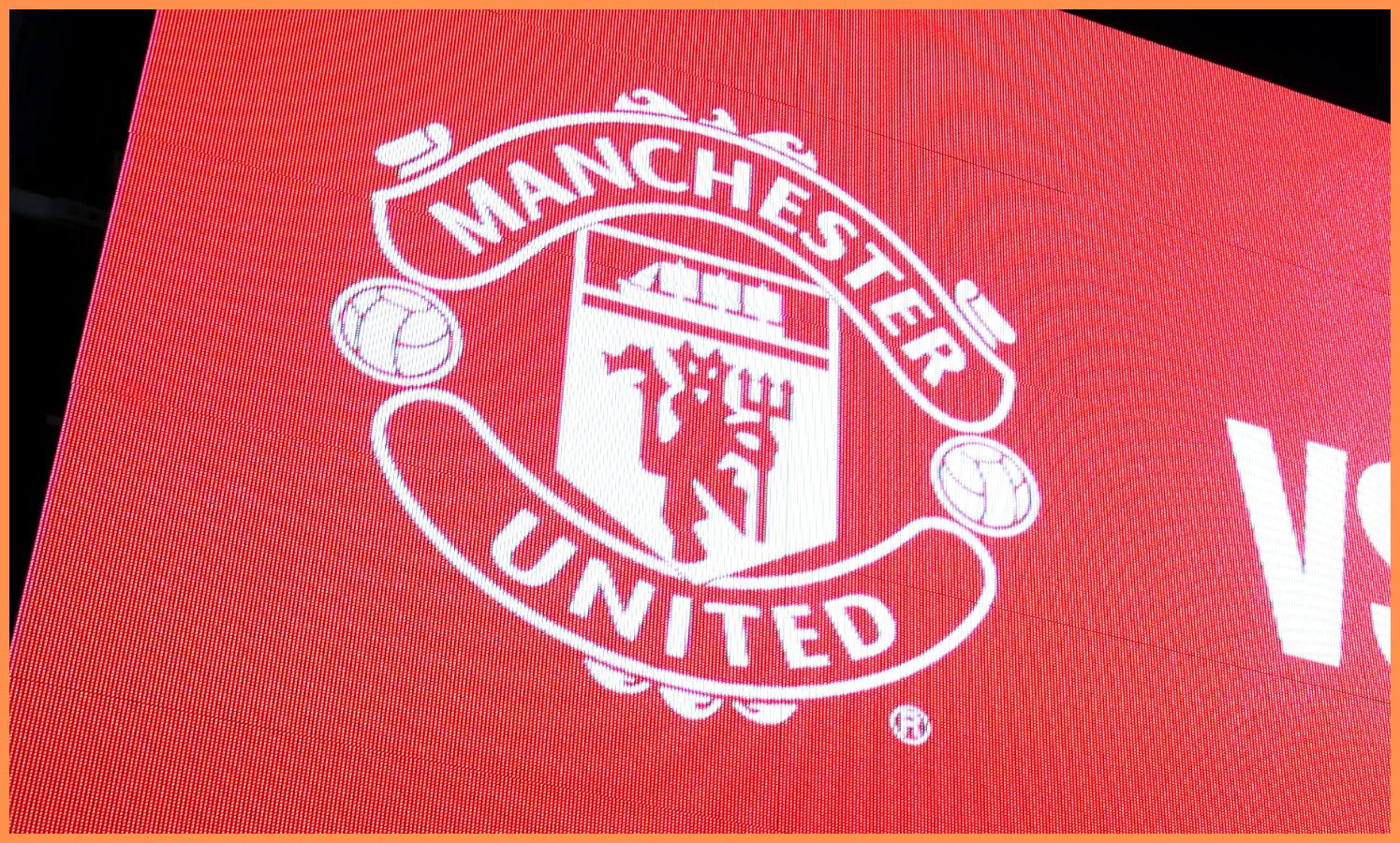 Manchester United logo close-up