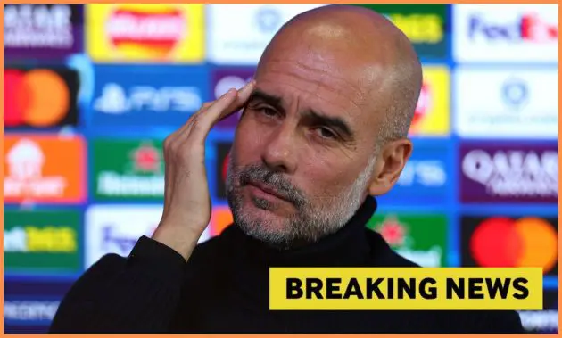 Pep Guardiola during a press conference