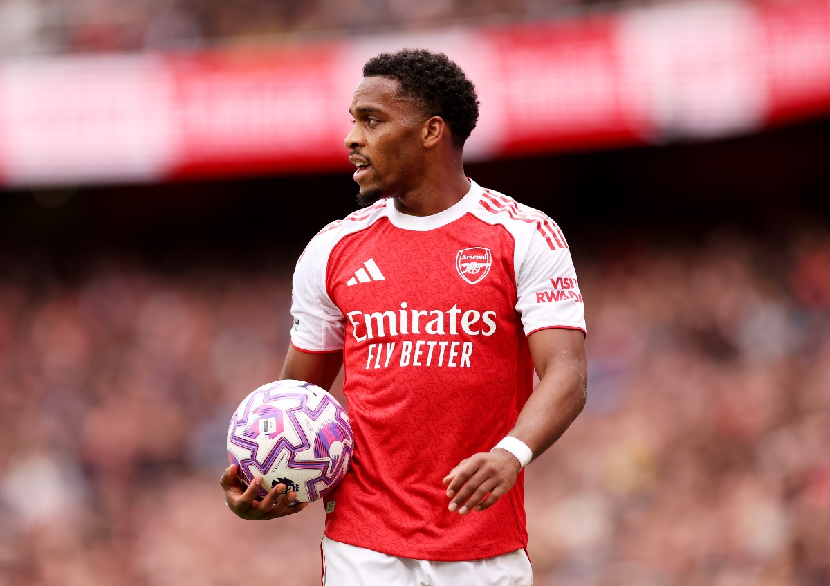 Jurrien Timber in action for Arsenal