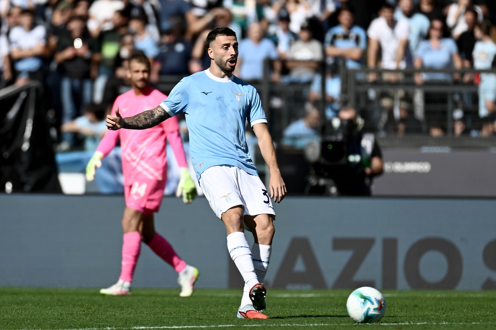 Mario Gila of SS Lazio in action