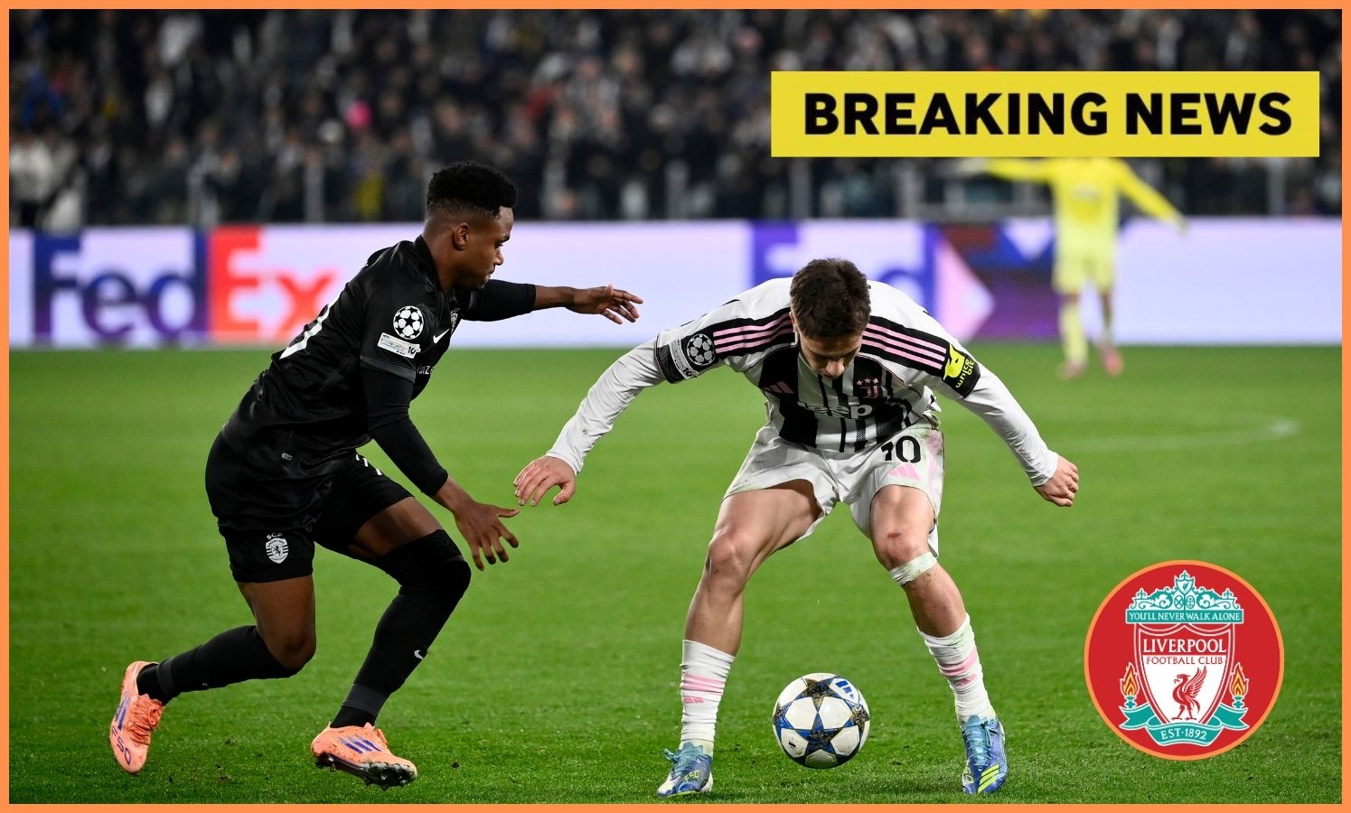 Kenan Yildiz in action for Juventus against Sporting Lisbon